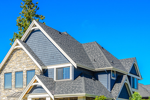 roof of blue and stone home federal way wa